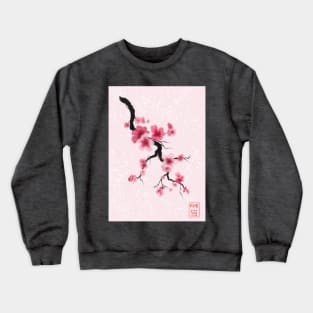 Pretty sumi-e cherry blossoms (sakura) Crewneck Sweatshirt